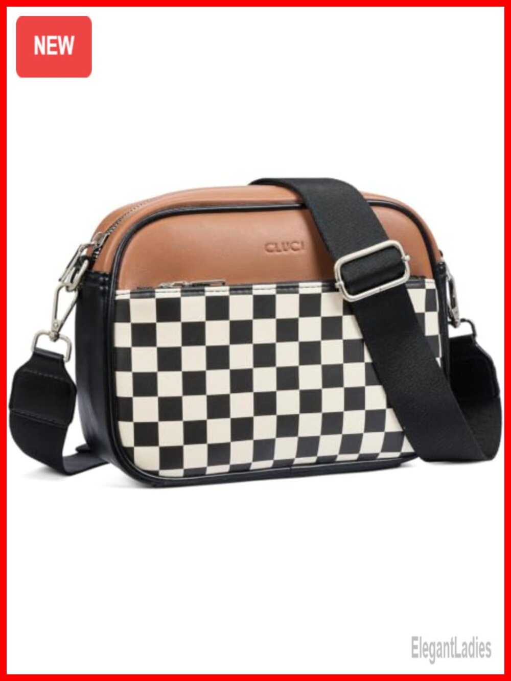CLUCI Crossbody Bag for Women, Waterproof Leather with Adjustable Guitar Strap